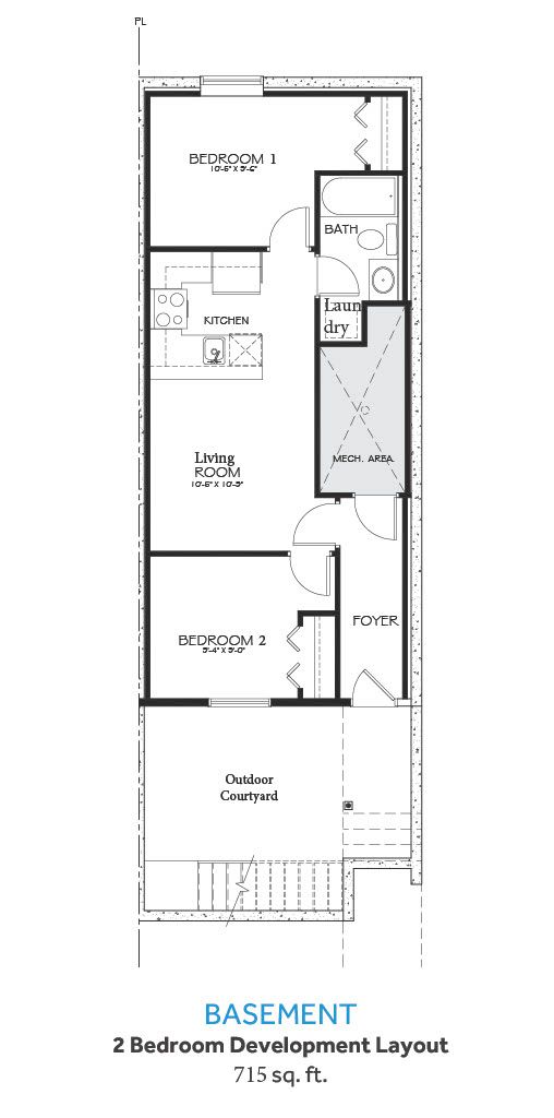 Lower suite floor plan
